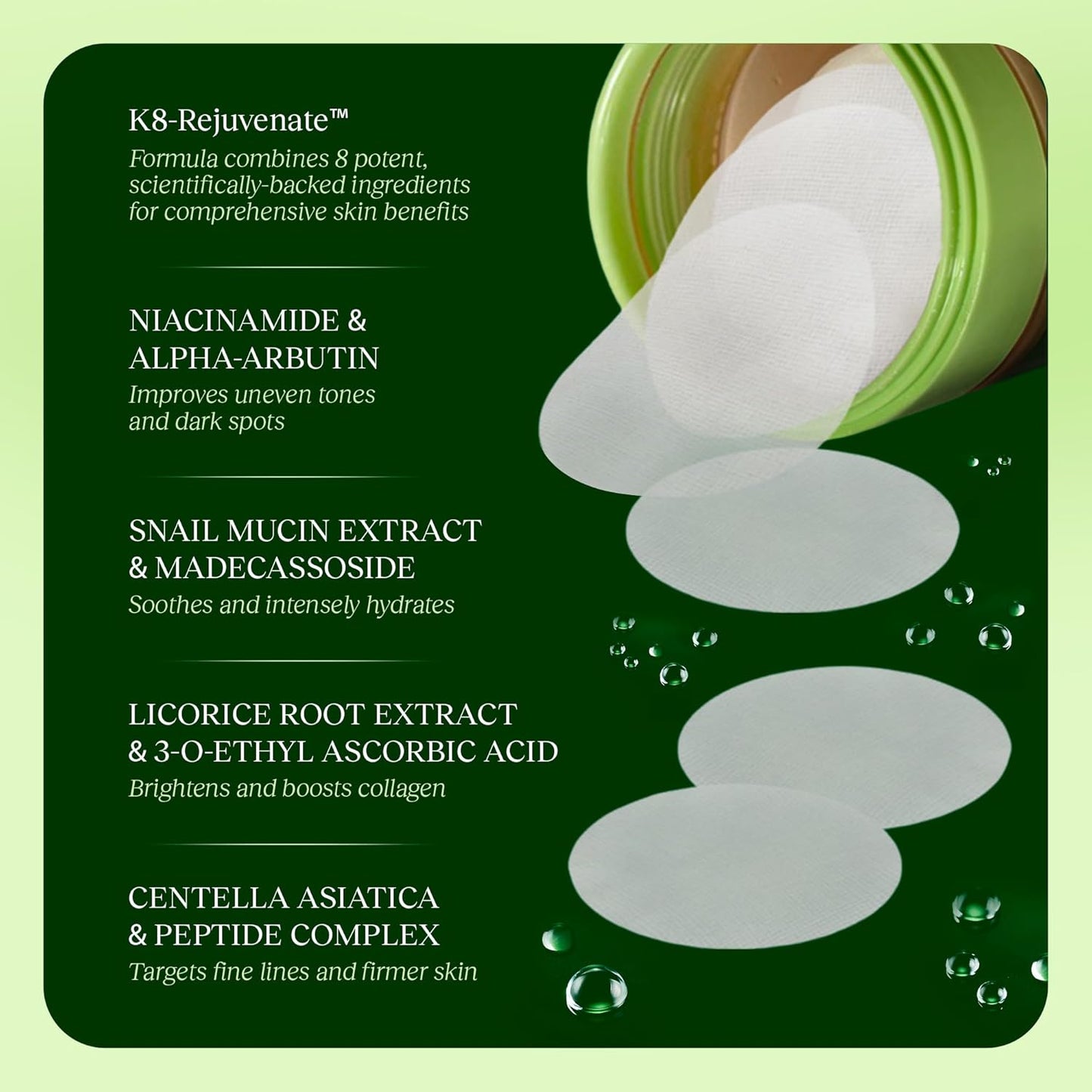 Jiyu Anti-Aging Korean Toning Pads